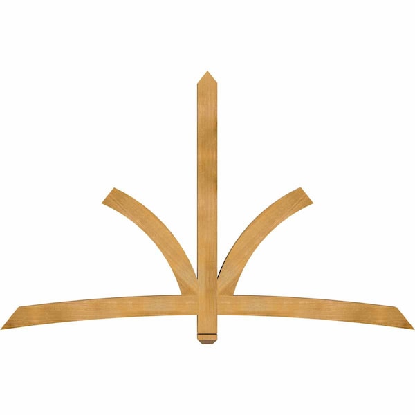 Ekena Millwork Davenport Rough Sawn Timber Gable Bracket, Western Red Cedar, 84"W x 53"H x 4"D x 4"F, 15/12 Pitch GBW084X53X0404DAV00RWR - main
